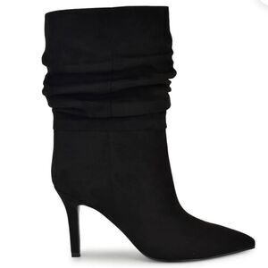 Nine West Gorgeous 8 Black suede High Heel Heeled Ankle Elegant Dress Booties Bo